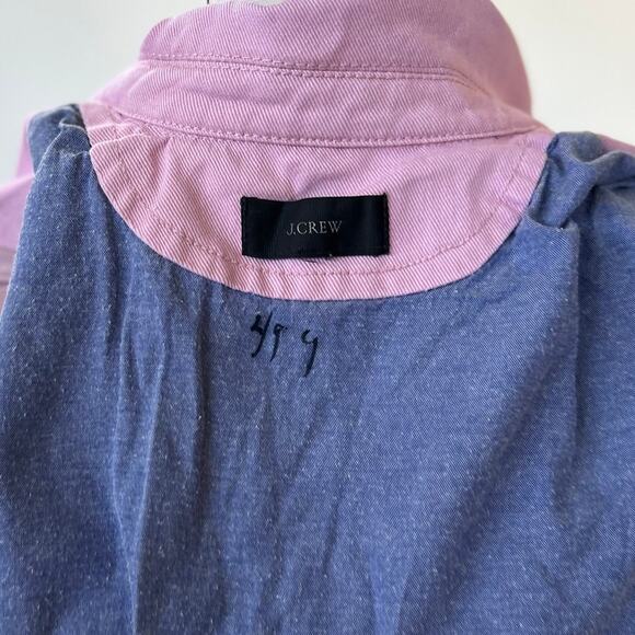 J.Crew Pink Cotton Canvas Double Breasted Pea Coat Work Barn Jacket - Picture 5 of 6
